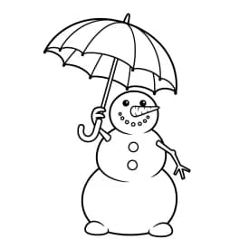 desenho de boneco de neve para colorir