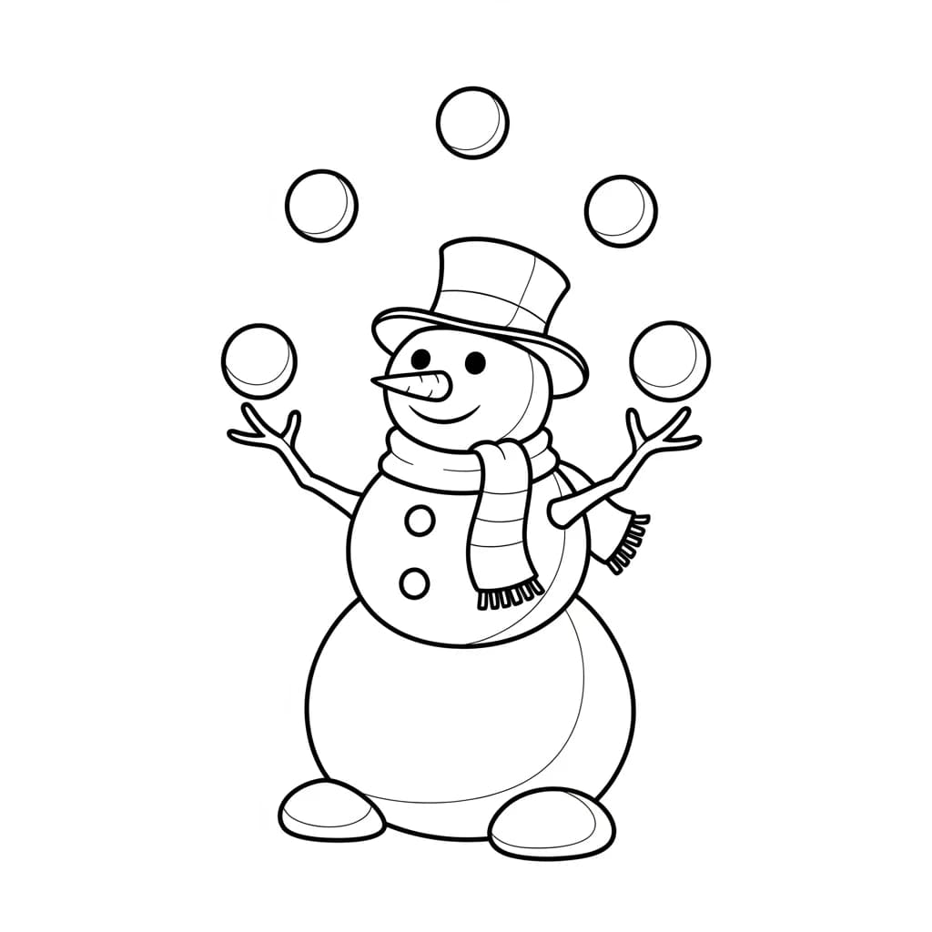desenho de boneco de neve para colorir