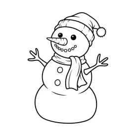 desenho de boneco de neve para colorir