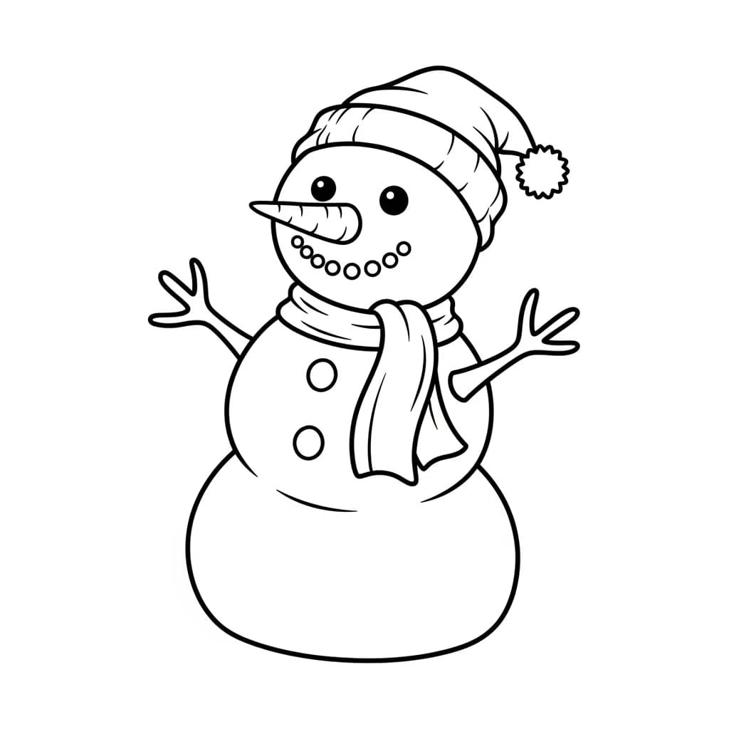 desenho de boneco de neve para colorir