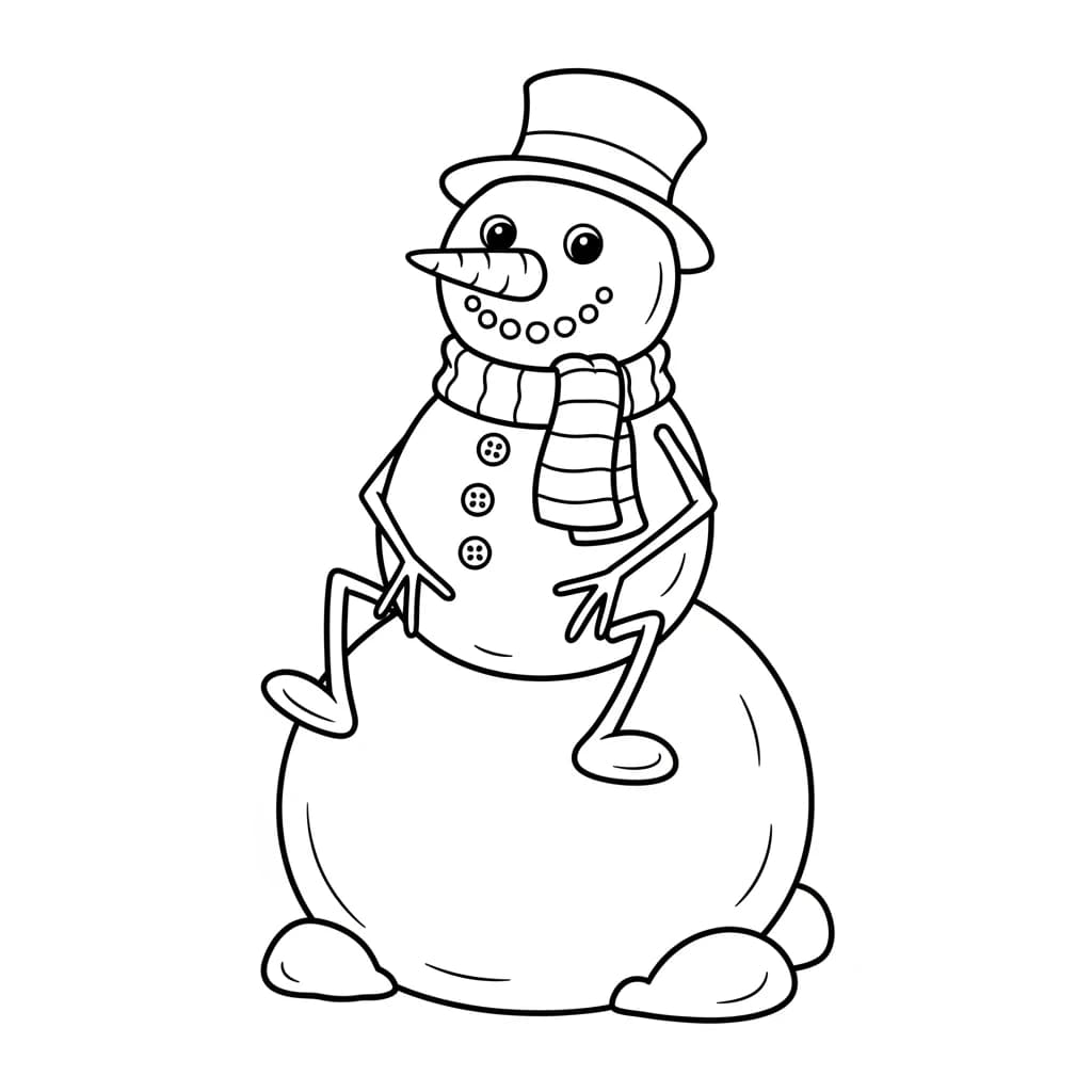 desenho de boneco de neve para colorir