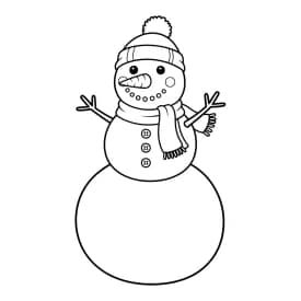 desenho de boneco de neve para colorir