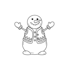 desenho de boneco de neve para colorir
