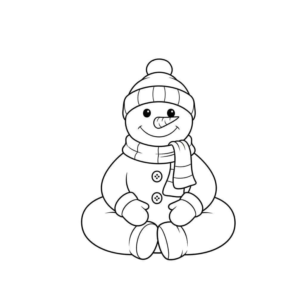 desenho de boneco de neve para colorir