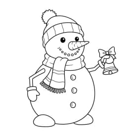 desenho de boneco de neve para colorir
