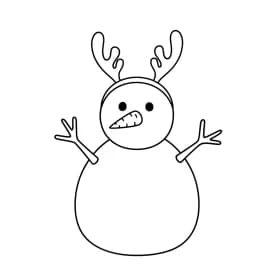 desenho de boneco de neve para colorir