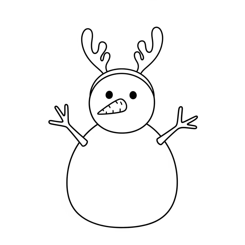 desenho de boneco de neve para colorir