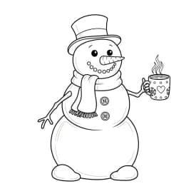 desenho de boneco de neve para colorir