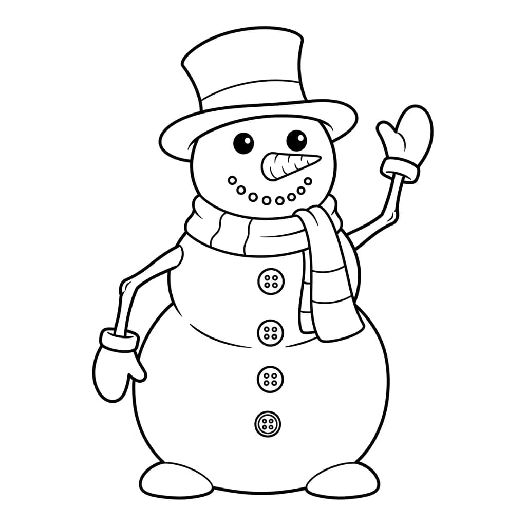 desenho de boneco de neve para colorir