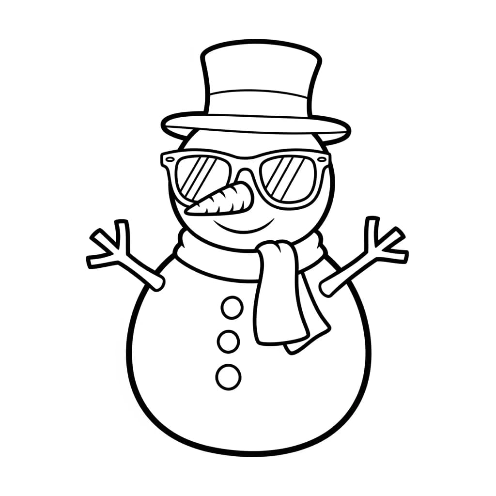 desenho de boneco de neve para colorir
