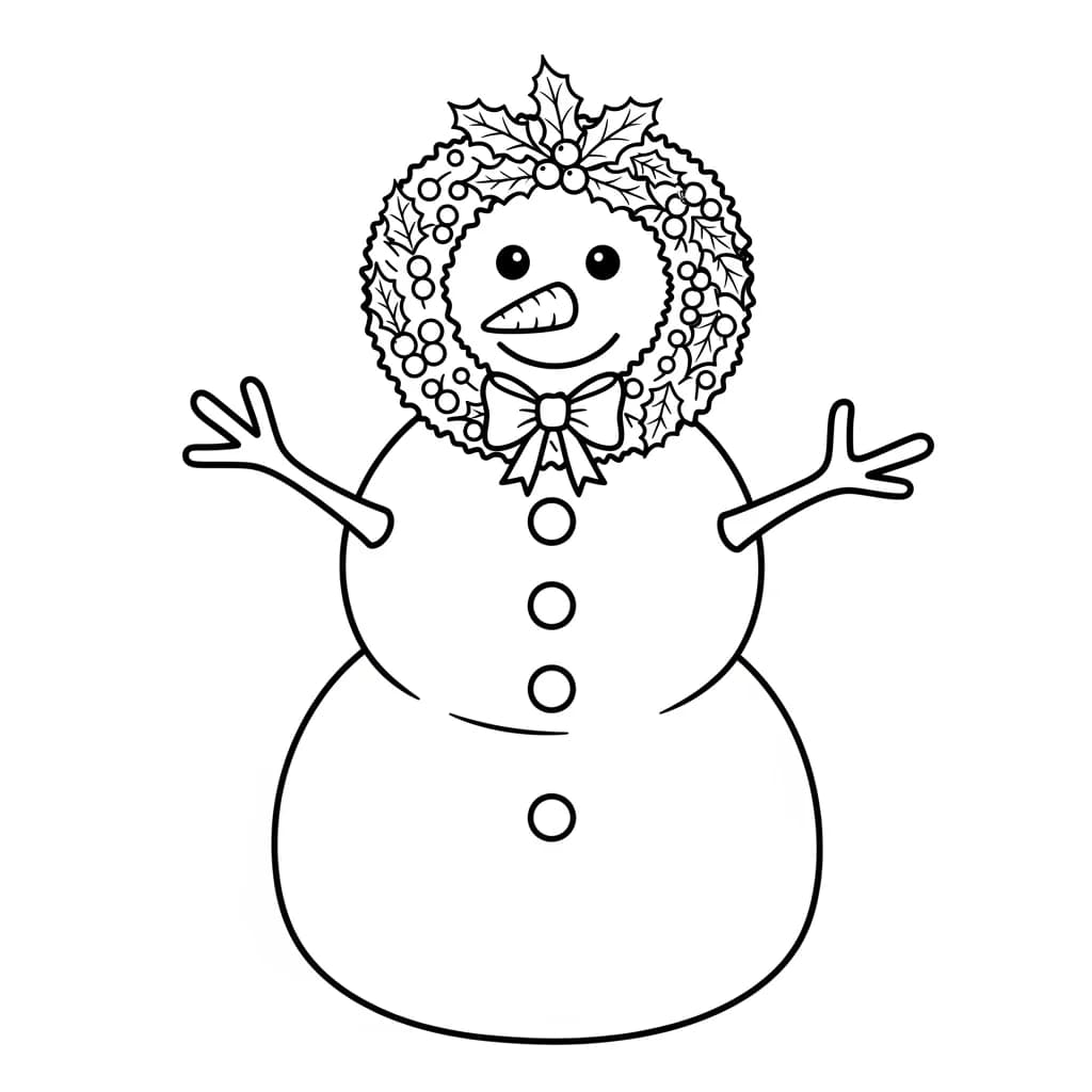 desenho de boneco de neve para colorir