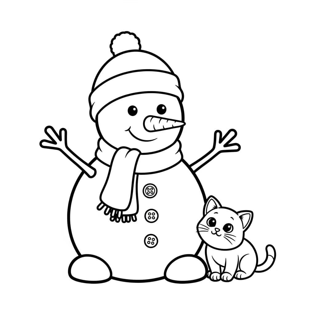 desenho de boneco de neve para colorir