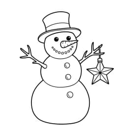 desenho de boneco de neve para colorir