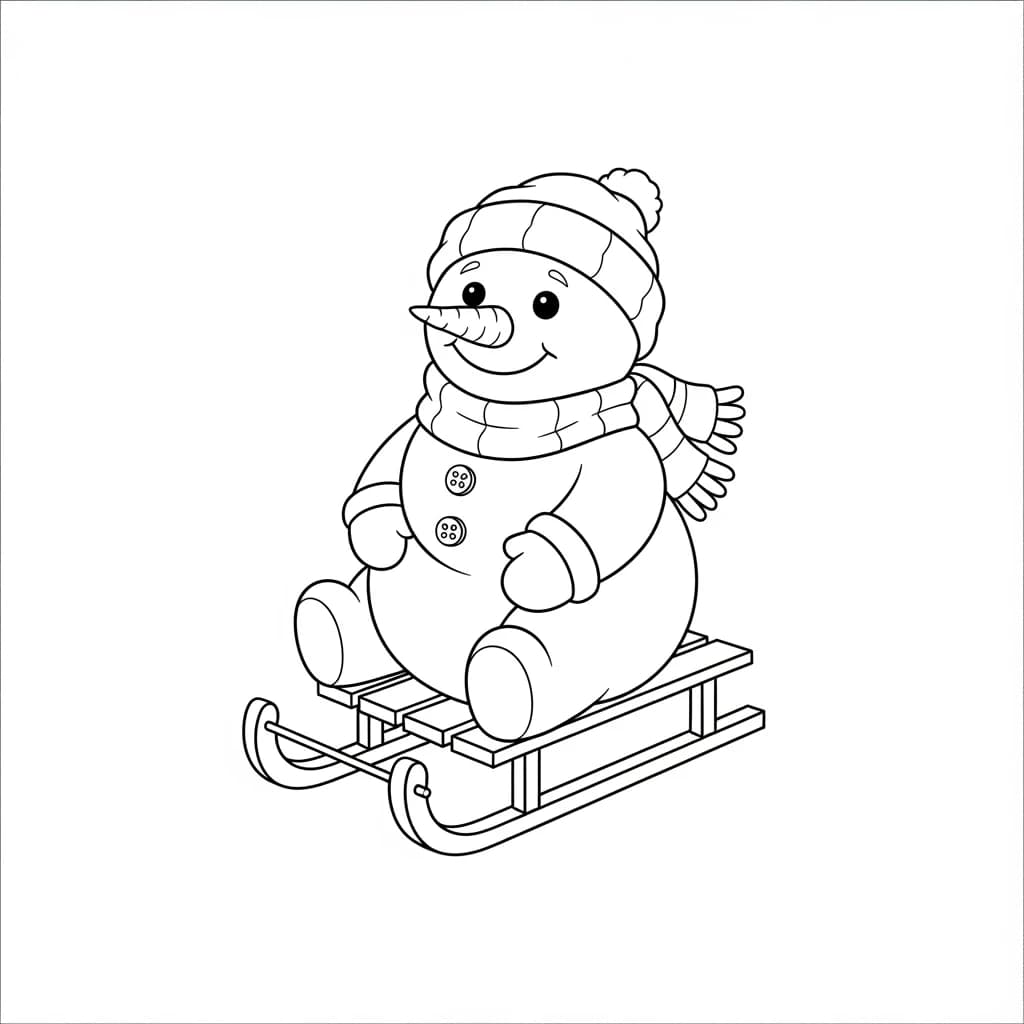 desenho de boneco de neve para colorir