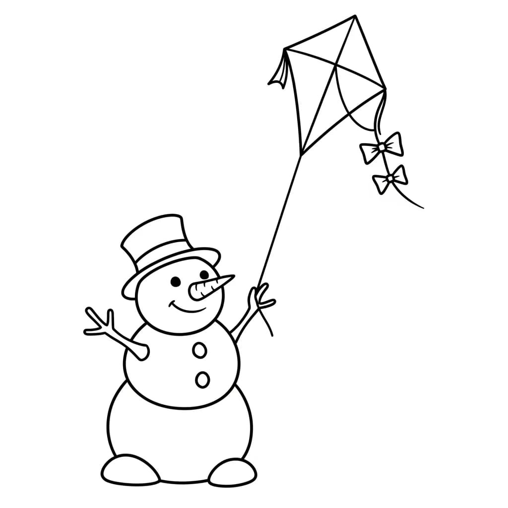 desenho de boneco de neve para colorir