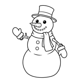desenho de boneco de neve para colorir