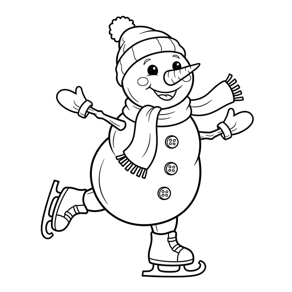 desenho de boneco de neve para colorir