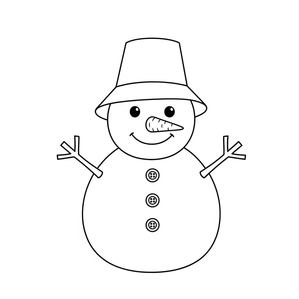 desenho de boneco de neve para colorir