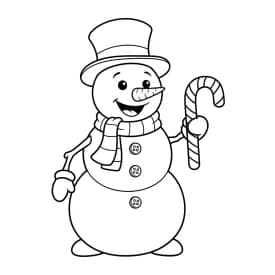 desenho de boneco de neve para colorir