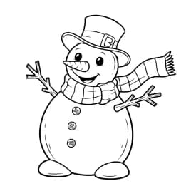 desenho de boneco de neve para colorir