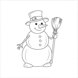 desenho de boneco de neve para colorir