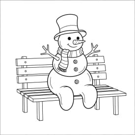 desenho de boneco de neve para colorir