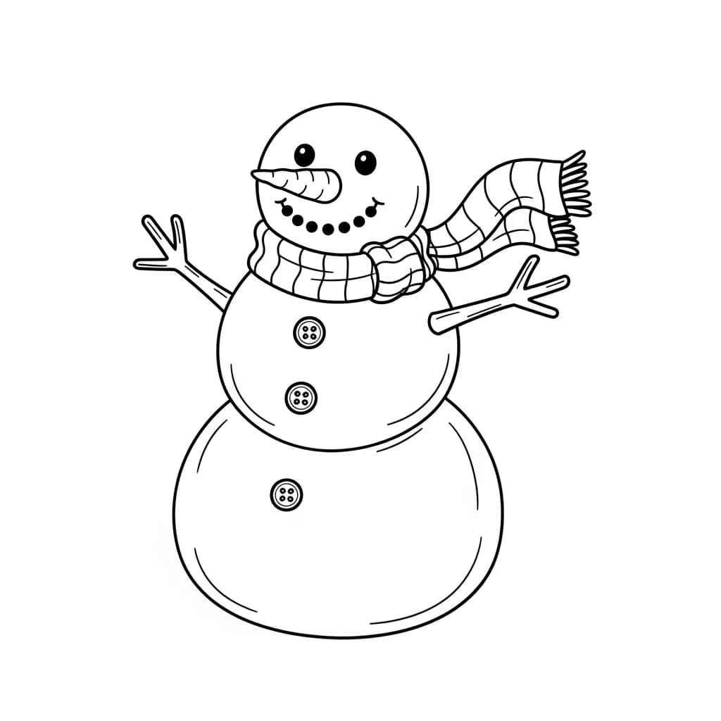 desenho de boneco de neve para colorir