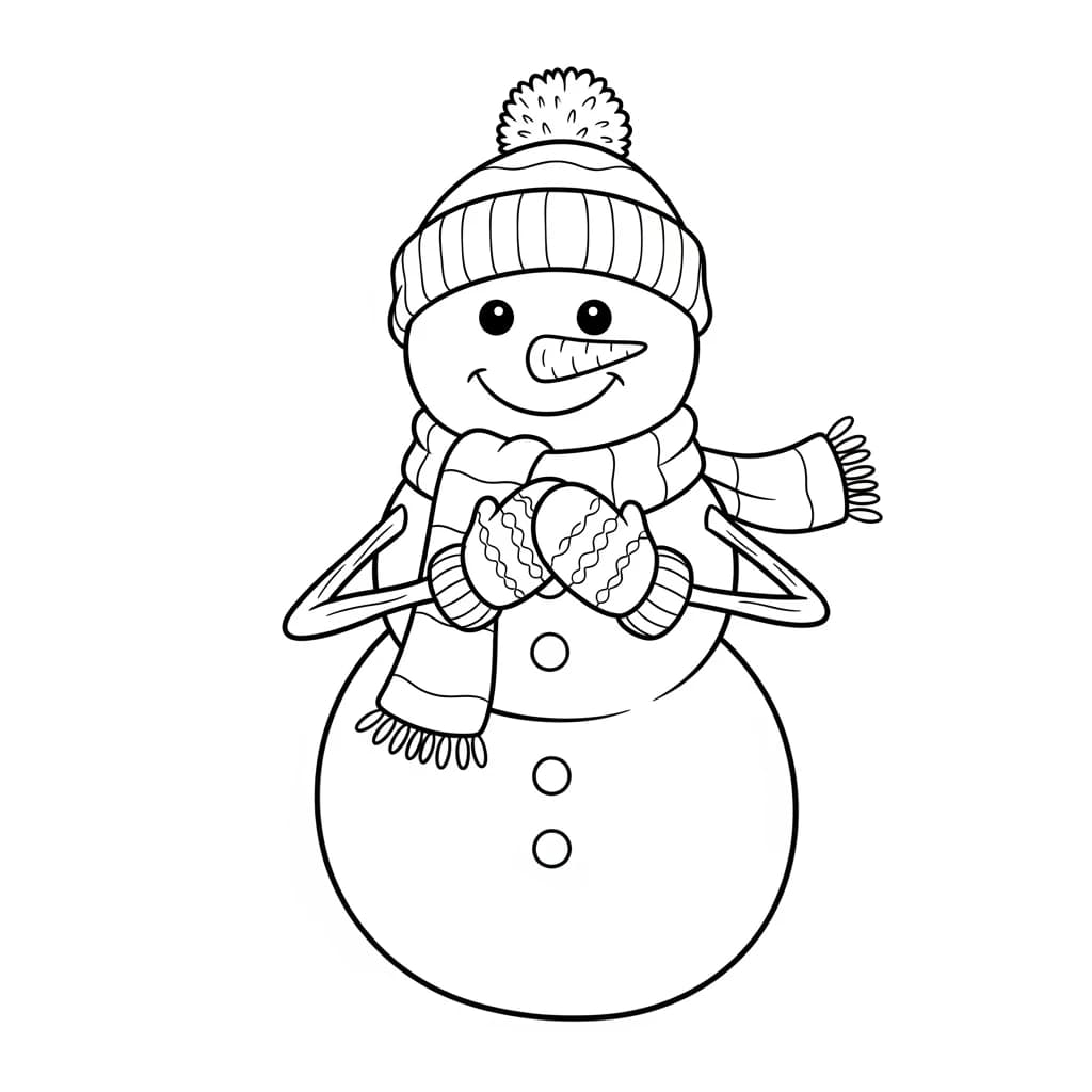 desenho de boneco de neve para colorir