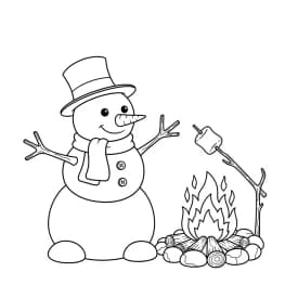 desenho de boneco de neve para colorir
