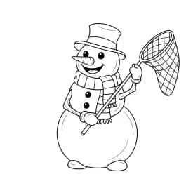 desenho de boneco de neve para colorir