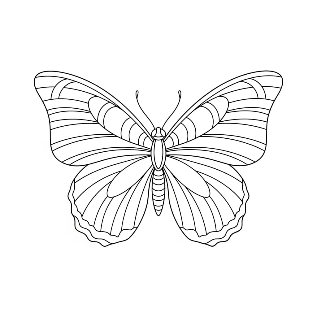 Desenho de Borboleta para Colorir e Imprimir