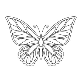 Desenho de Borboleta para Colorir e Imprimir