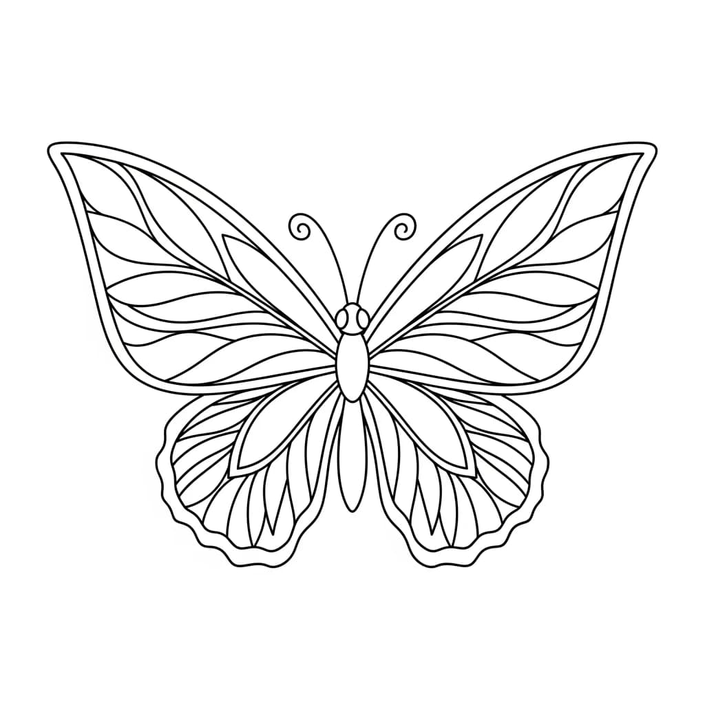 Desenho de Borboleta para Colorir e Imprimir