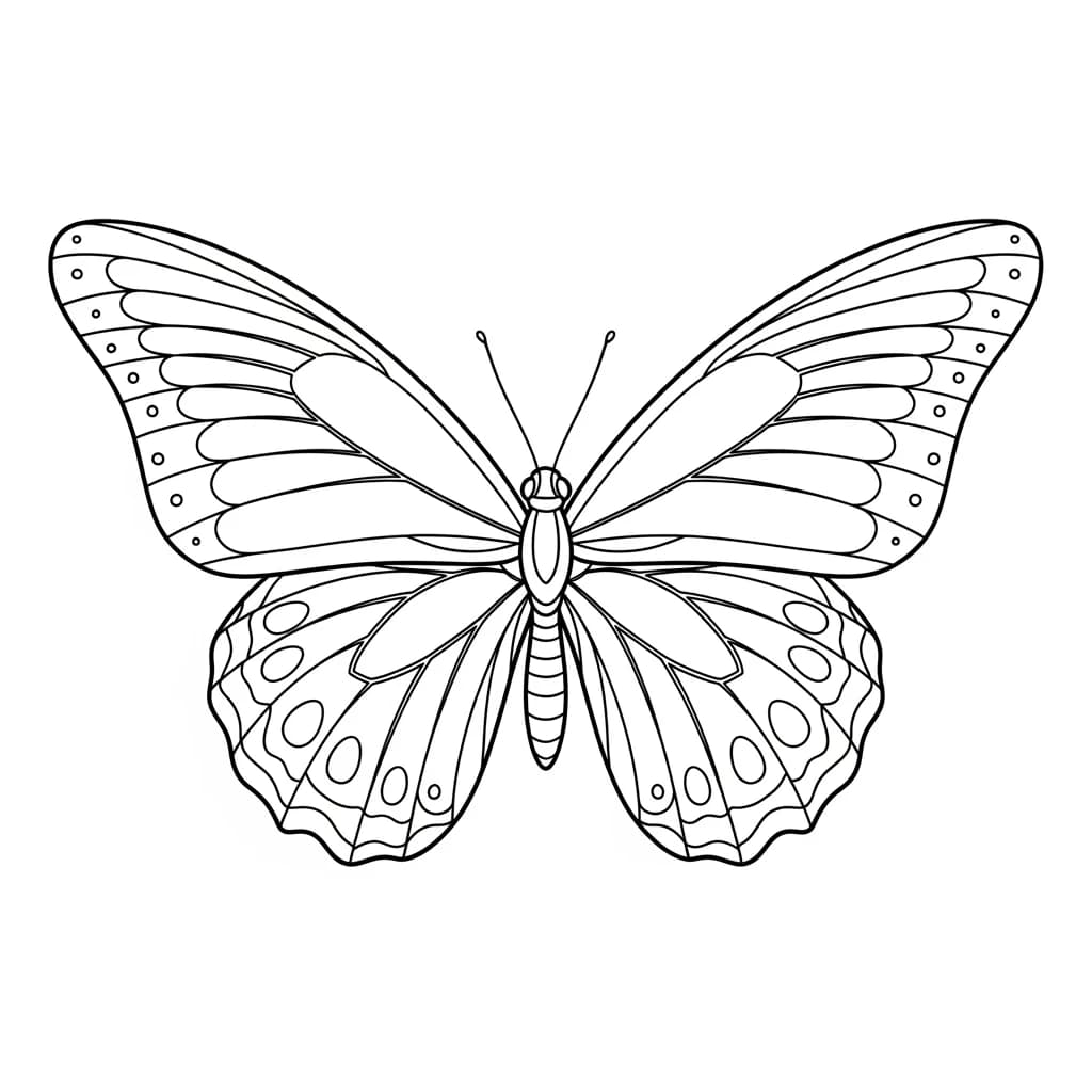Desenho de Borboleta para Colorir e Imprimir