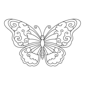 Desenho de Borboleta para Colorir e Imprimir