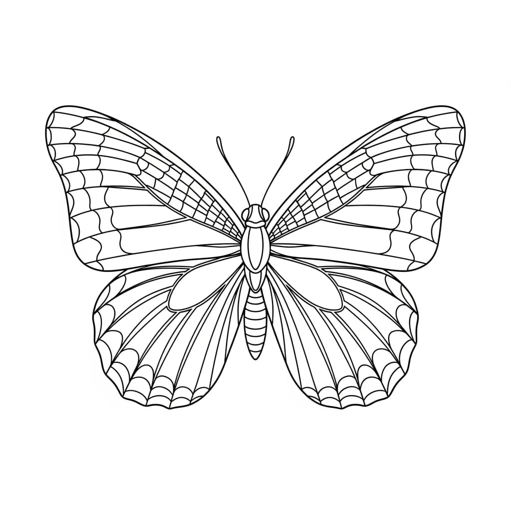 Desenho de Borboleta para Colorir e Imprimir