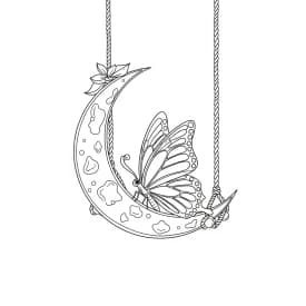 Desenho de Borboleta para Colorir e Imprimir