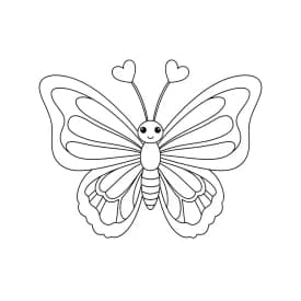 Desenho de Borboleta para Colorir e Imprimir