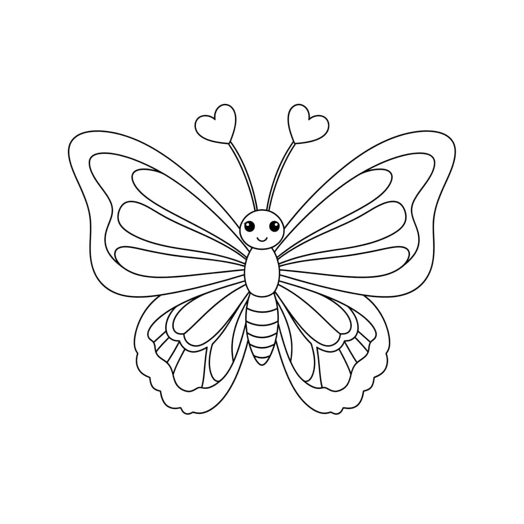 Desenho de Borboleta para Colorir e Imprimir