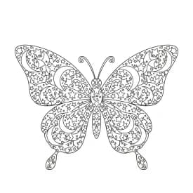 Desenho de Borboleta para Colorir e Imprimir