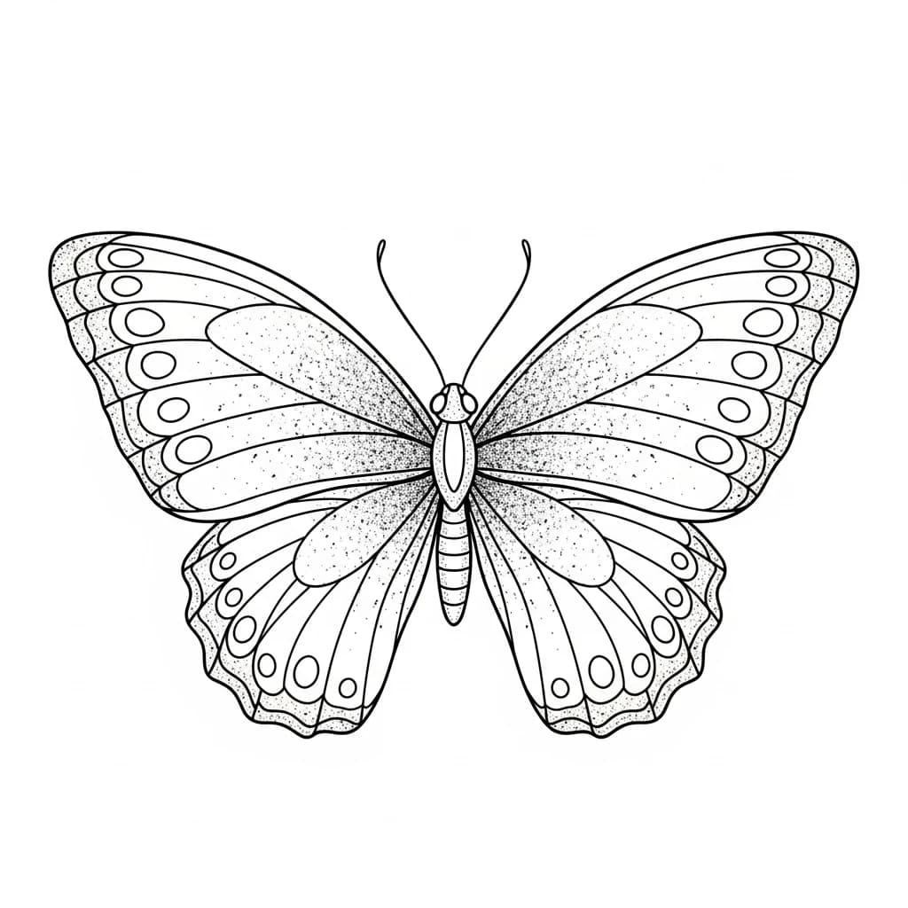 Desenho de Borboleta para Colorir e Imprimir
