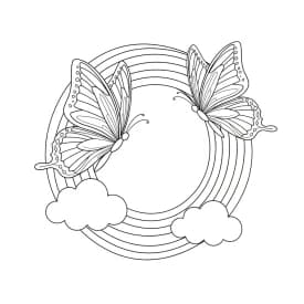 Desenho de Borboleta para Colorir e Imprimir