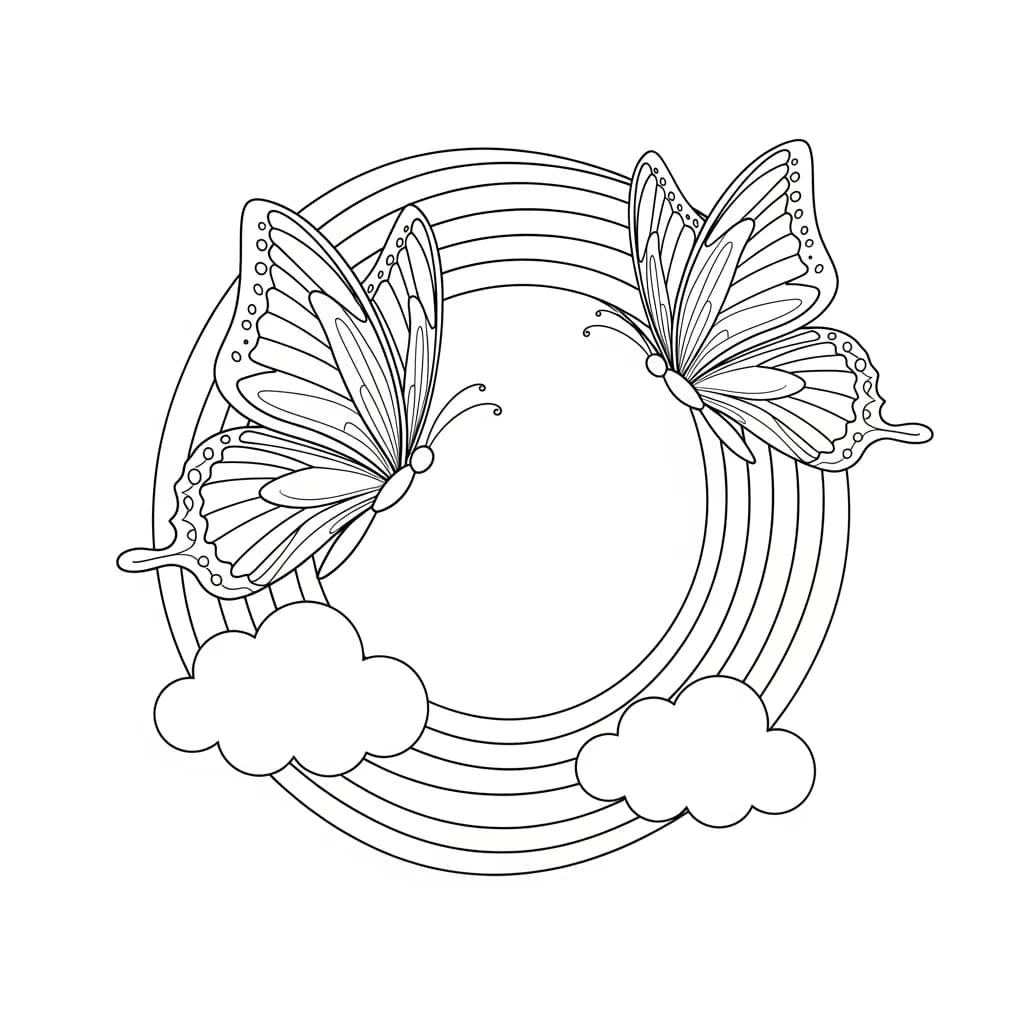 Desenho de Borboleta para Colorir e Imprimir