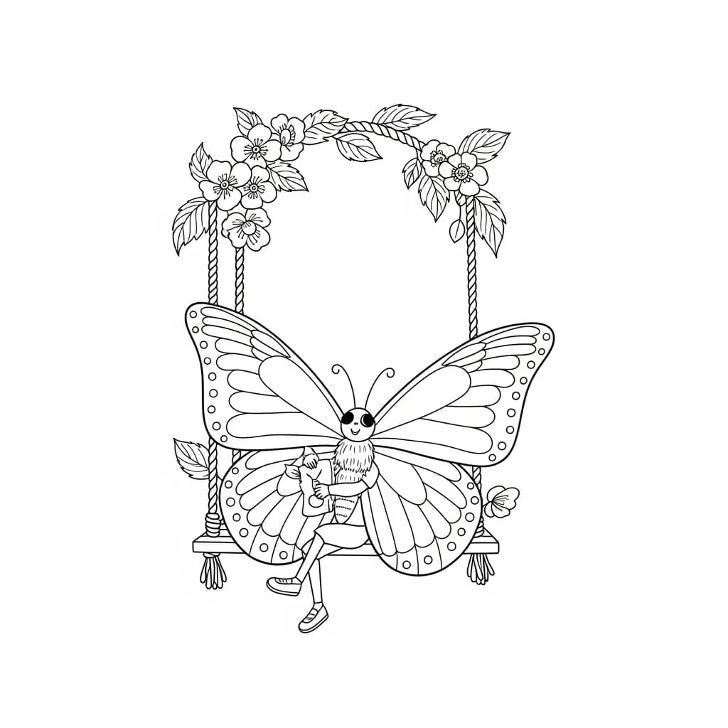 Desenho de Borboleta para Colorir e Imprimir