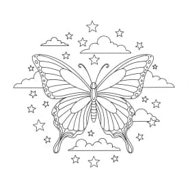 Desenho de Borboleta para Colorir e Imprimir