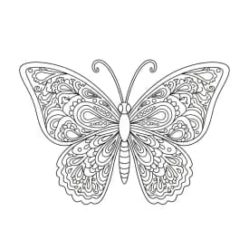 Desenho de Borboleta para Colorir e Imprimir Desenho de Borboleta para Colorir e Imprimir