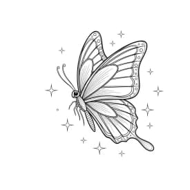 Desenho de Borboleta para Colorir e Imprimir