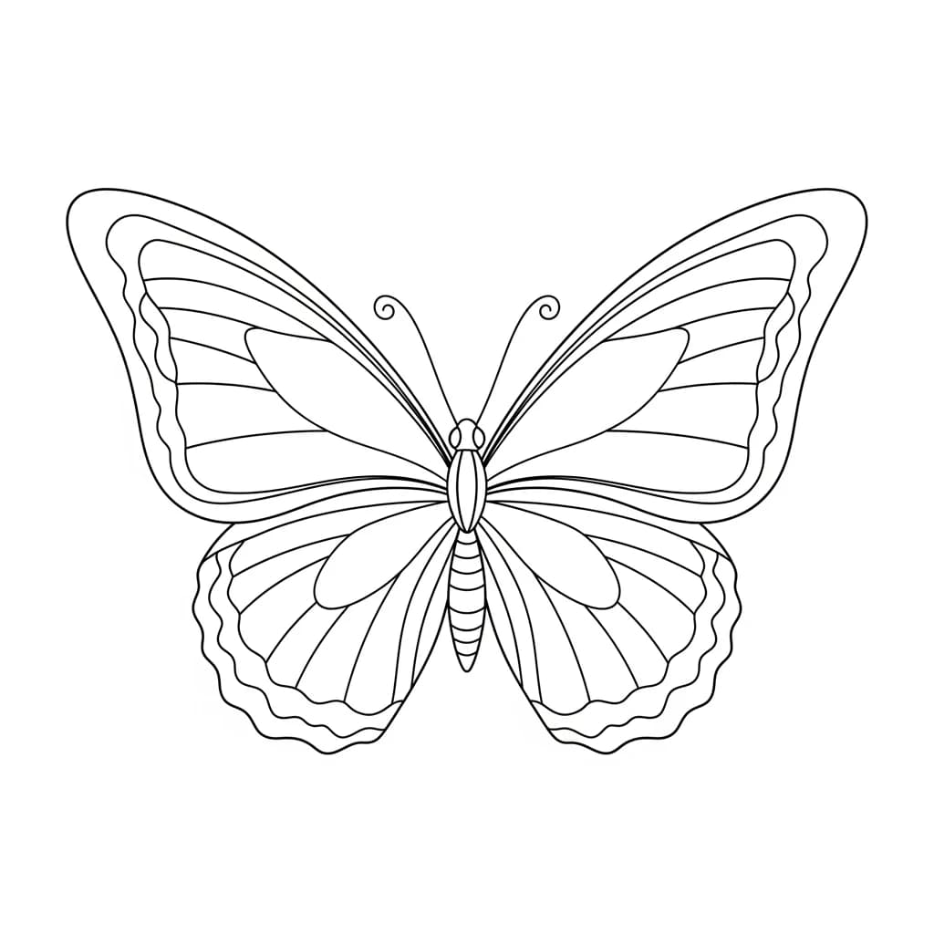 Desenho de Borboleta para Colorir e Imprimir
