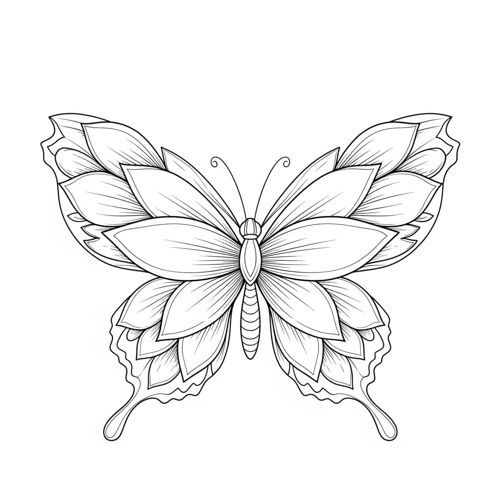 Desenho de Borboleta para Colorir e Imprimir