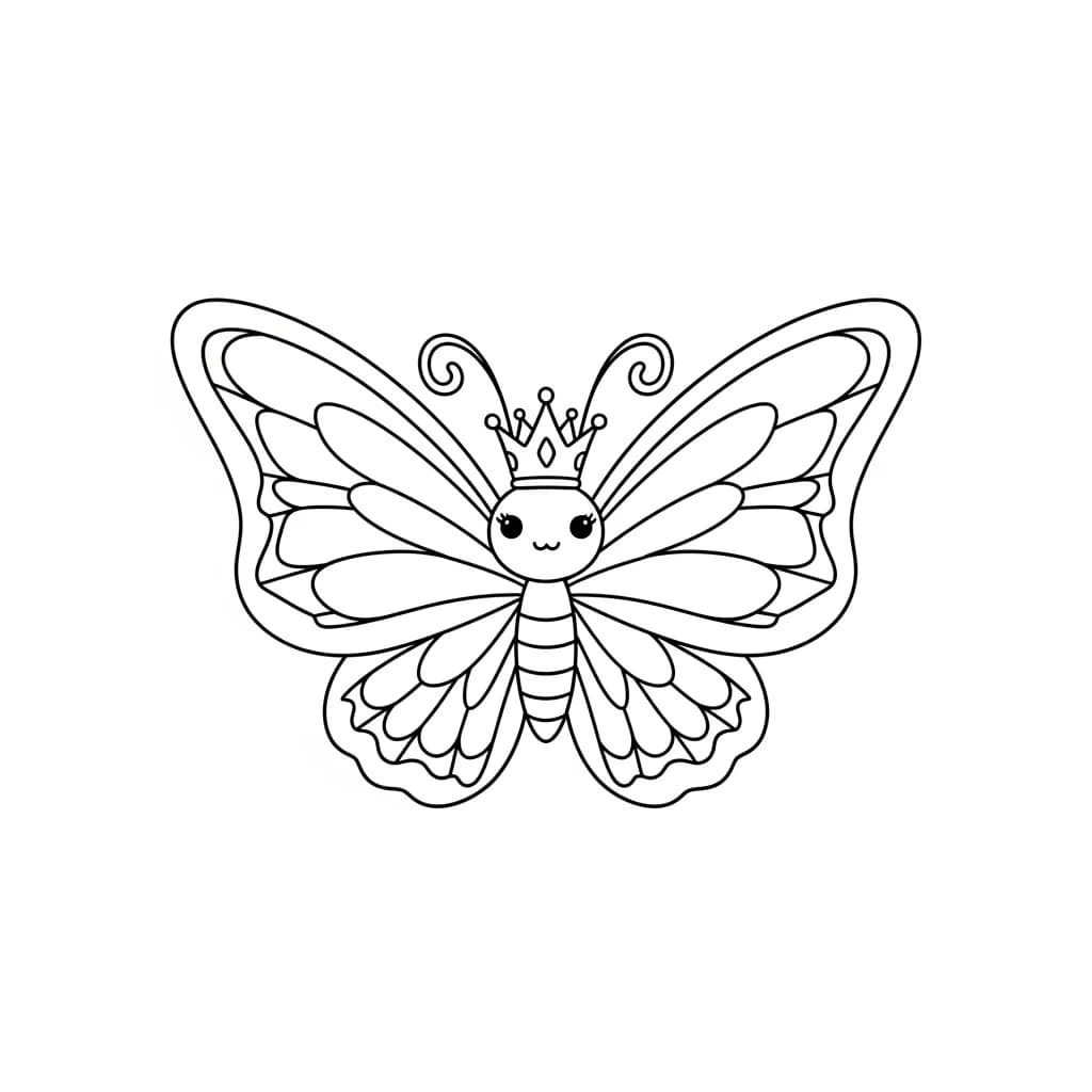 Desenho de Borboleta para Colorir e Imprimir